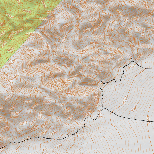OpenTopoMap map of Rock Canyon Spring, NV