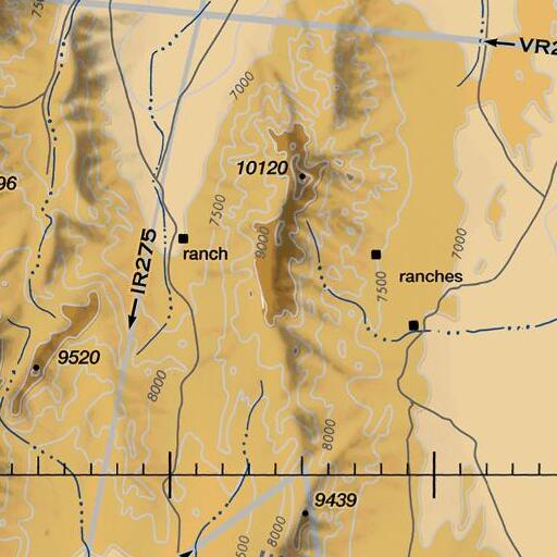 FAA VFR chart of Antelope Range, NV