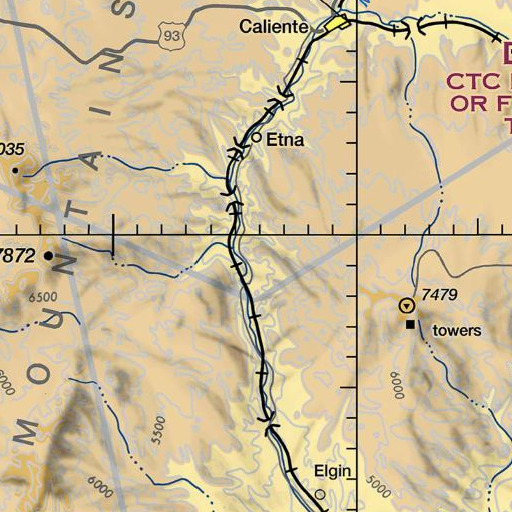FAA VFR chart of Boyd Clay Mine, NV