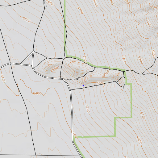 OpenTopoMap map of Cave Valley Mine, NV
