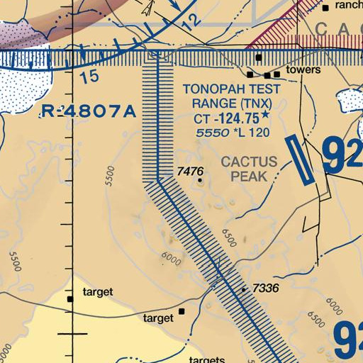 FAA VFR chart of Thompson Mine, NV