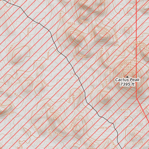 OpenTopoMap map of Thompson Mine, NV