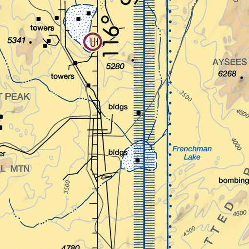 FAA VFR chart of Sugar Bunker, NV