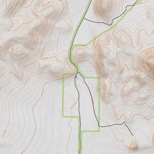 OpenTopoMap map of Cane Springs, NV