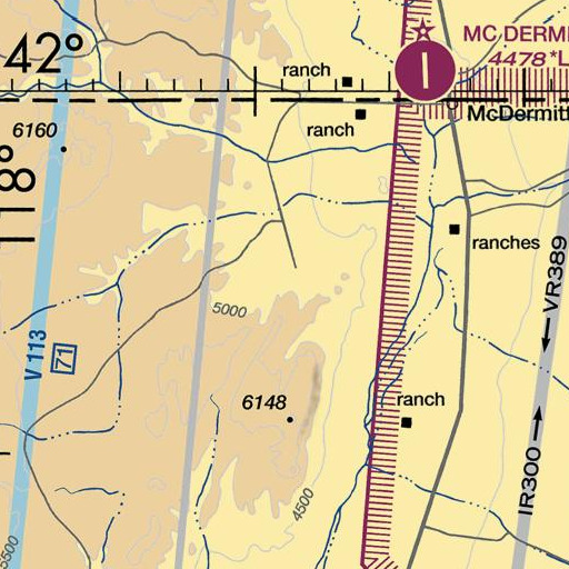 FAA VFR chart of Cordero Mine, NV
