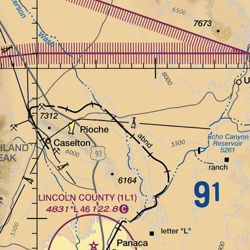 FAA VFR chart of Lake Valley, NV