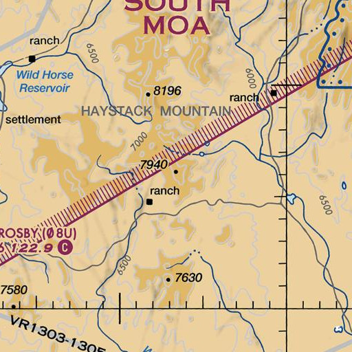 FAA VFR chart of Mount Ichabod, NV
