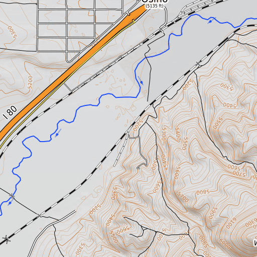 OpenTopoMap map of Pardo, NV