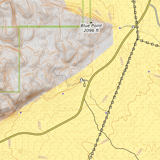 OpenTopoMap map of Rogers Spring, NV