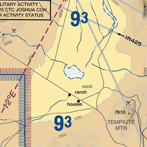 FAA VFR chart of Sand Spring Valley, NV