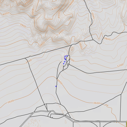 OpenTopoMap map of Seven Devils Springs, NV