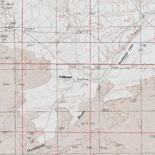 USGS 24K topo map of Tollhouse (historical), NV