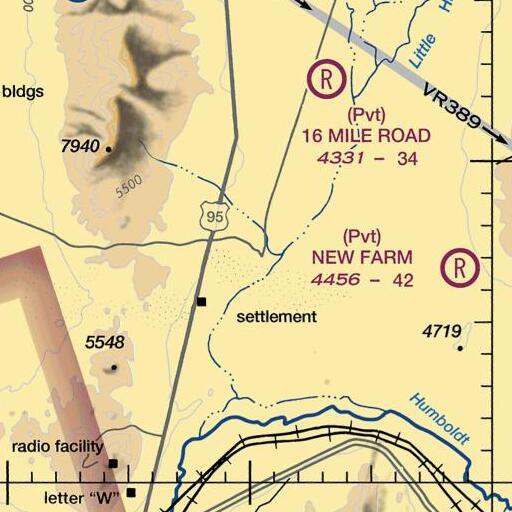 FAA VFR chart of Tollhouse (historical), NV