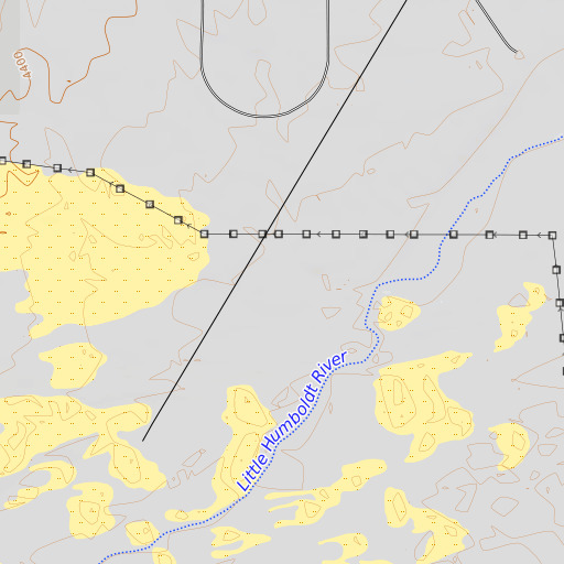 OpenTopoMap map of Tollhouse (historical), NV
