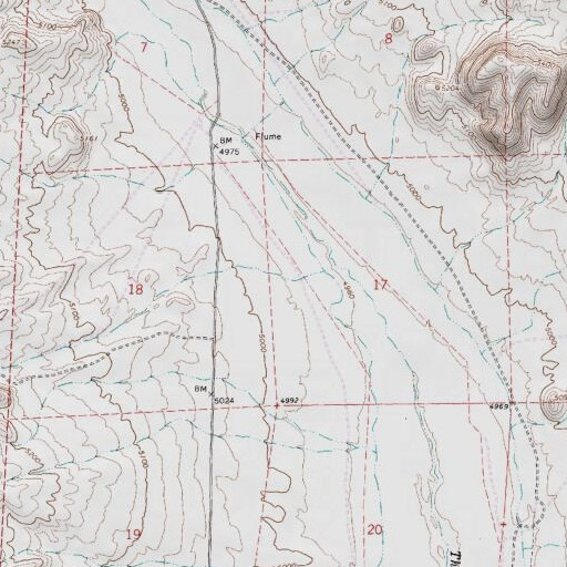 USGS 24K topo map of Twelvemile Canyon, NV
