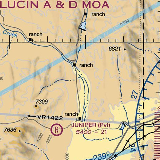 FAA VFR chart of Twelvemile Canyon, NV