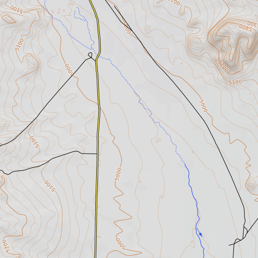 OpenTopoMap map of Twelvemile Canyon, NV