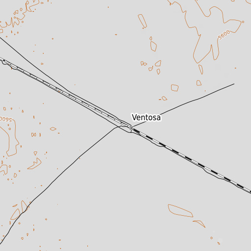 OpenTopoMap map of Ventosa, NV