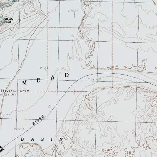 USGS 24K topo map of Virgin River, NV