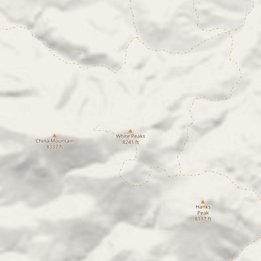 OpenStreetMap map of White Peaks, NV