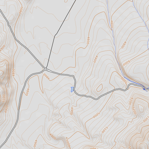 OpenTopoMap map of Wilder Creek Ranch, NV