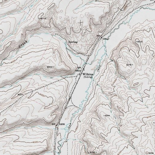 USGS 24K topo map of Wilkins, NV