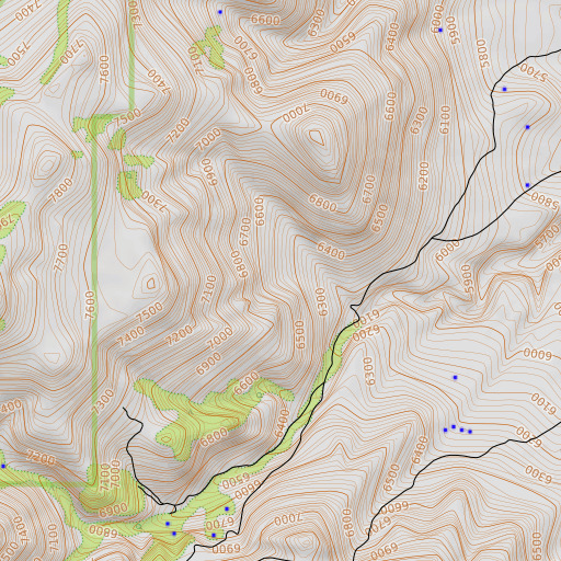 OpenTopoMap map of Woodcamp Springs, NV