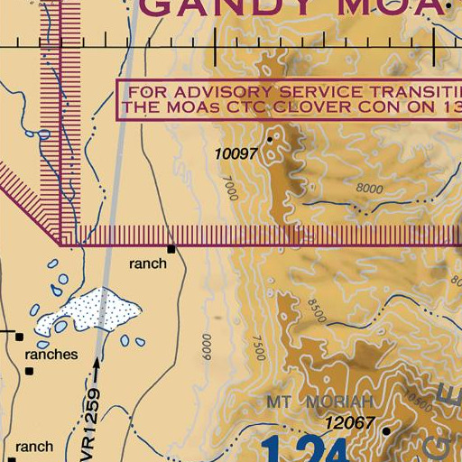 FAA VFR chart of Eightmile Canyon, NV