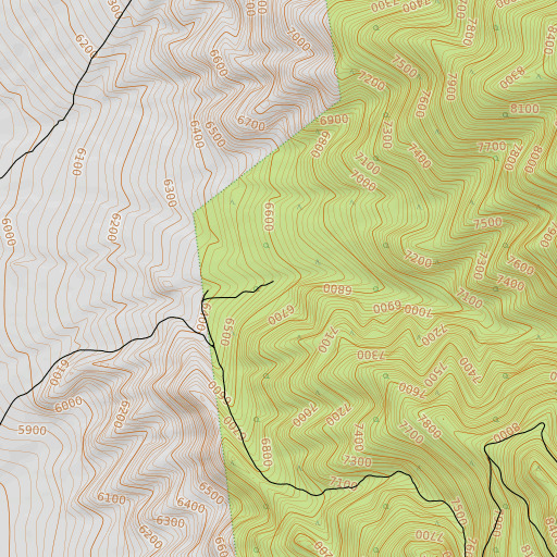 OpenTopoMap map of Eightmile Canyon, NV