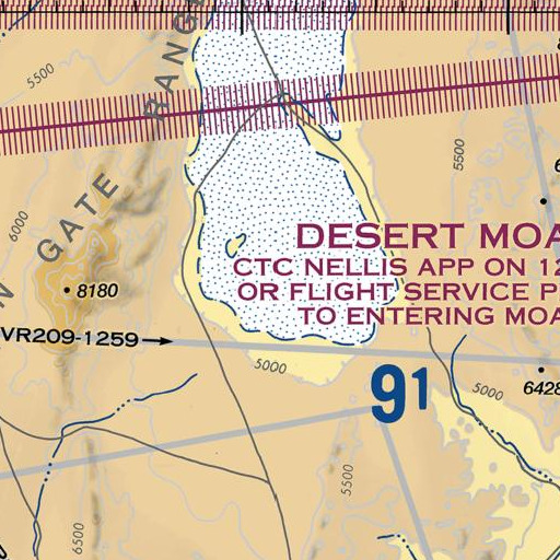 FAA VFR chart of Murphy Gap Reservoir, NV
