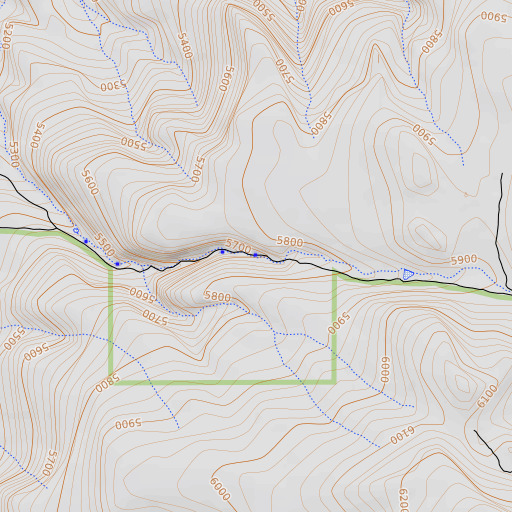 OpenTopoMap map of Upper Coyote Spring, NV