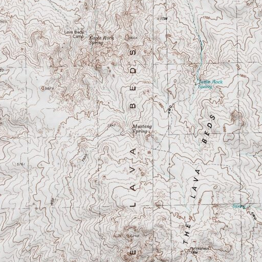 USGS 24K topo map of Mustang Spring, NV