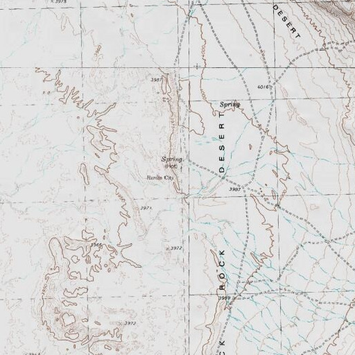 USGS 24K topo map of Hardin City, NV