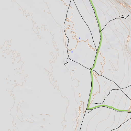 OpenTopoMap map of Hardin City, NV