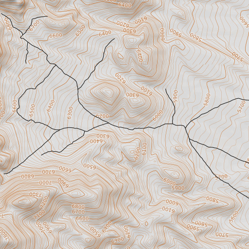 OpenTopoMap map of Toano Number Thirteen Spring, NV