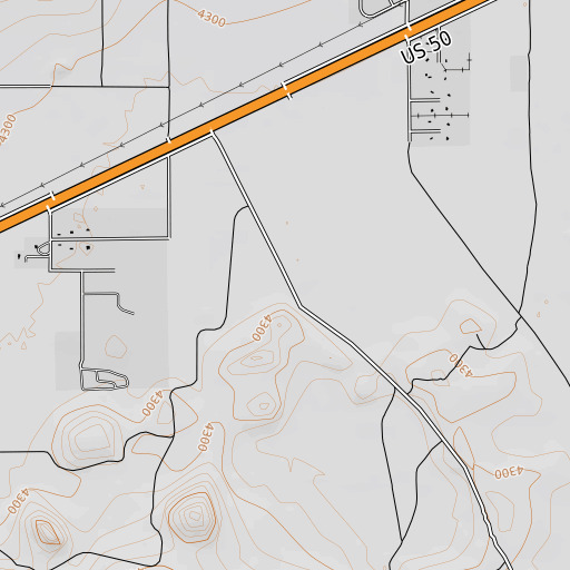 OpenTopoMap map of Desert Station (historical), NV