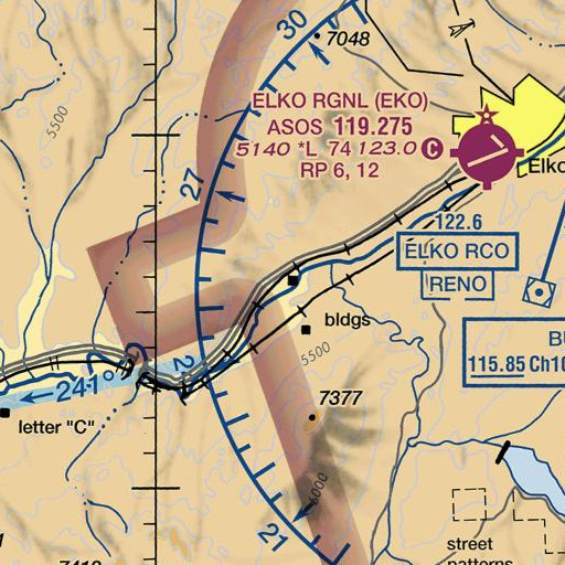 FAA VFR chart of Hunter Banks Ranch, NV