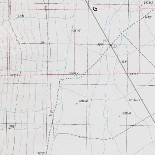 USGS 24K topo map of Uhalde Well, NV