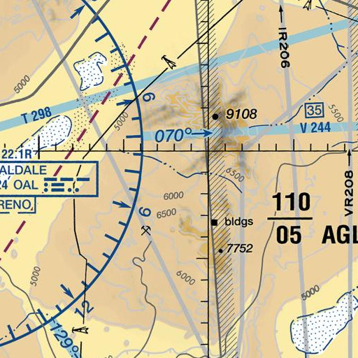 FAA VFR chart of Weepah Mining District, NV