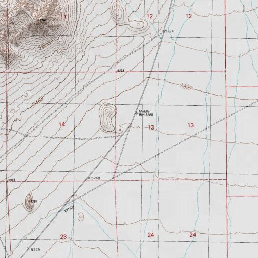 USGS 24K topo map of McCubes (historical), NV