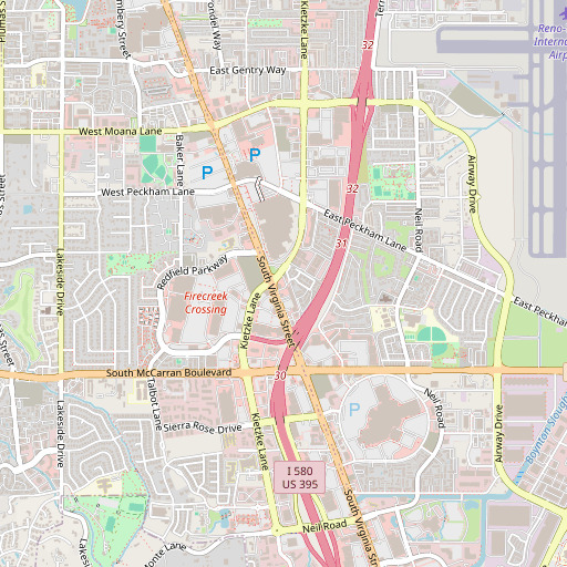 OpenStreetMap map of Pecknam Well, NV