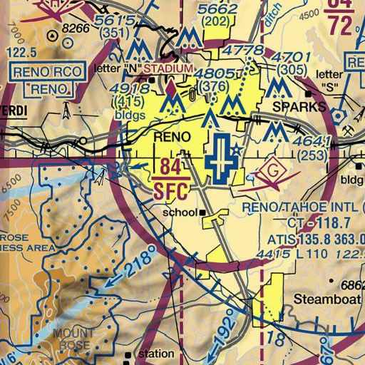 FAA VFR chart of Clark Well, NV