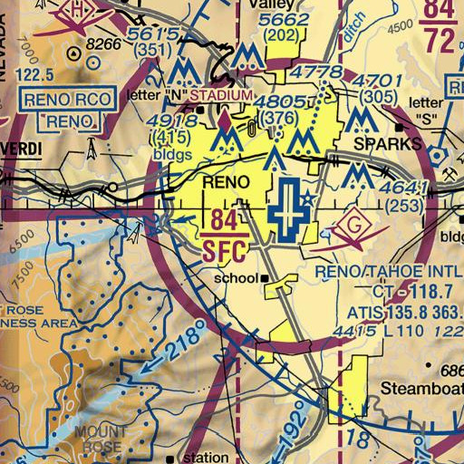 FAA VFR chart of Glatly Well, NV