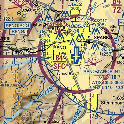 FAA VFR chart of Hill Well, NV