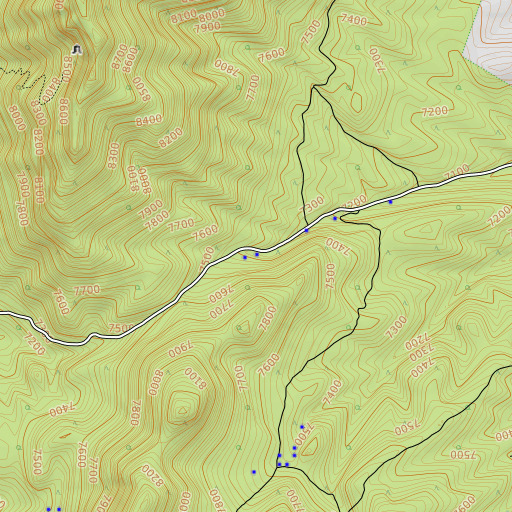 OpenTopoMap map of Schellbourne Springs, NV
