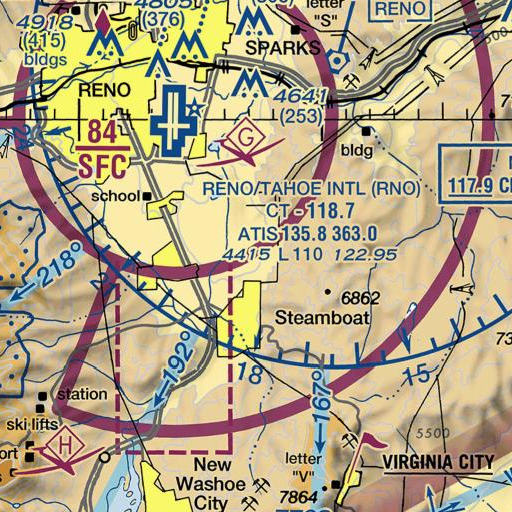 FAA VFR chart of Davidson Well, NV