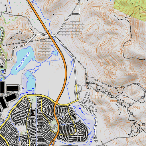 OpenTopoMap map of Huffaker Springs, NV