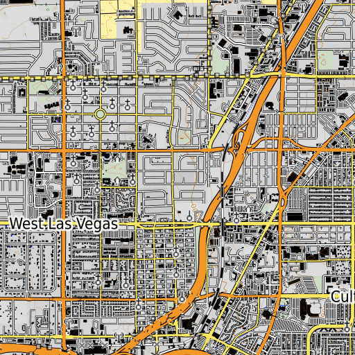 OpenTopoMap map of Kit Carson Elementary School, NV