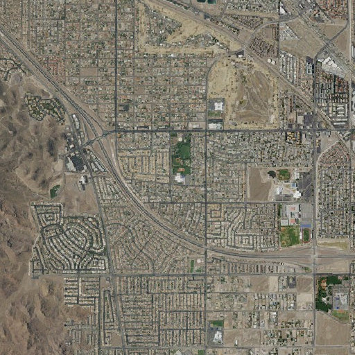 Aerial imagery of Fay Galloway Elementary School, NV