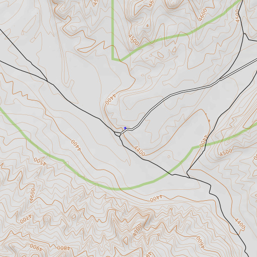 OpenTopoMap map of Rabbithole Springs, NV